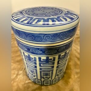 Blue and White Ceramic Art Piece